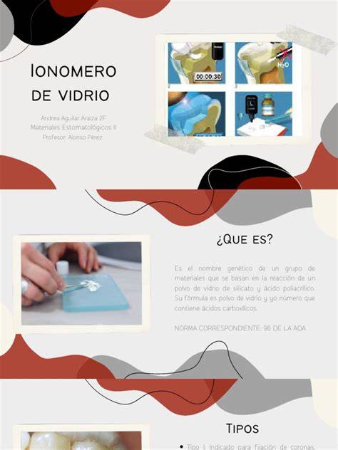 diagrama de fraguado del ionómero de vidrio