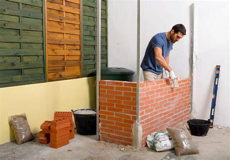 esquema de instalación de ladrillo visto paso a paso