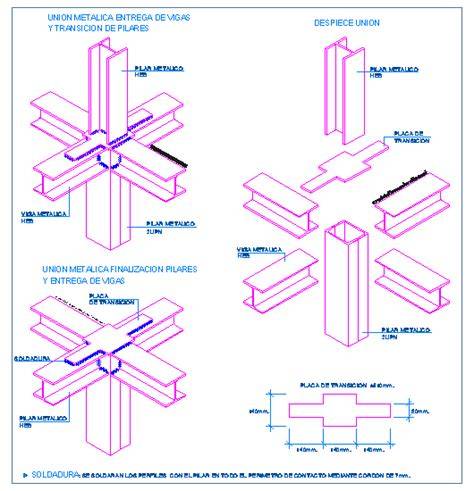 diagrama de unión pilar-viga en forjado