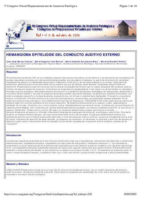 reconstrucción de hemangioma del conducto auditivo externo
