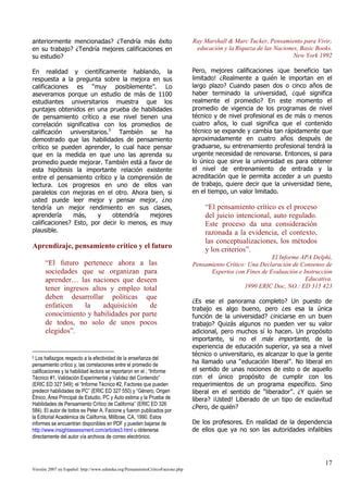 pensamiento sobre carga adicional y rendimiento